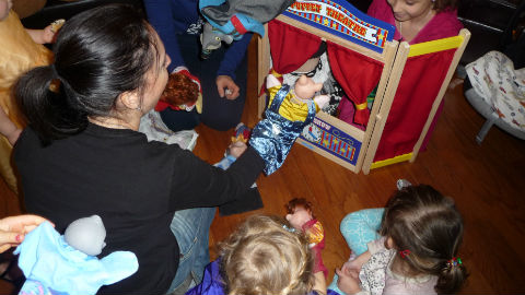 Puppet workshop at daycare